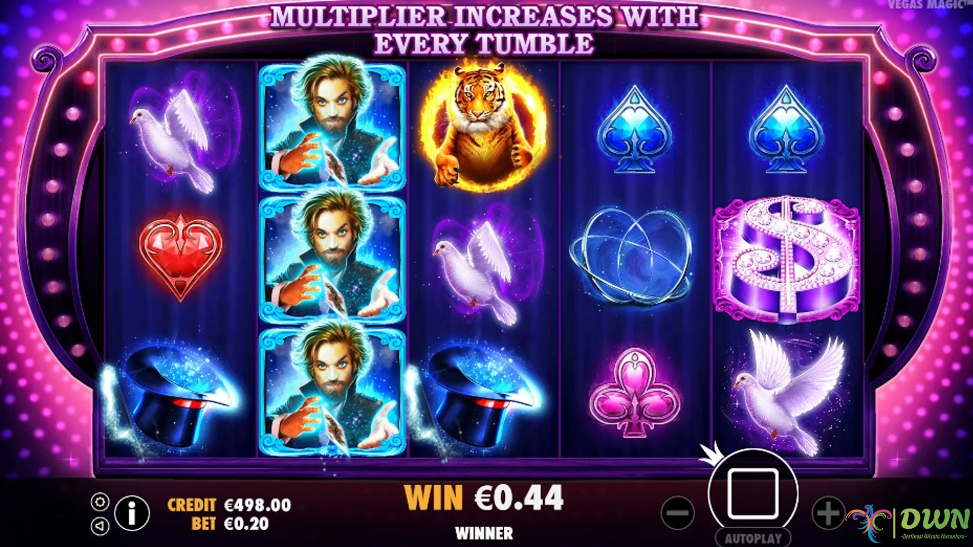 Detail Asli Vegas Magic: Tema Klasik dengan Multiplier 2x Lipat