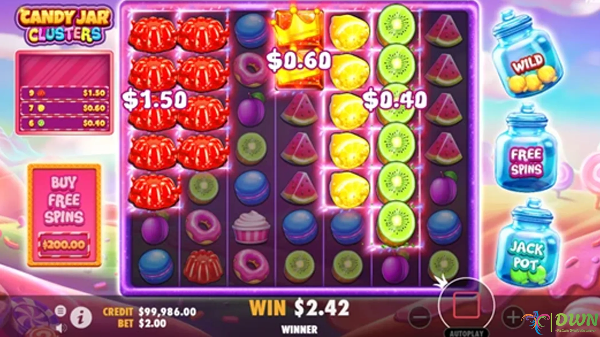 Candy Jar Cluster Punya 5 Simbol dan Sendok Ajaib